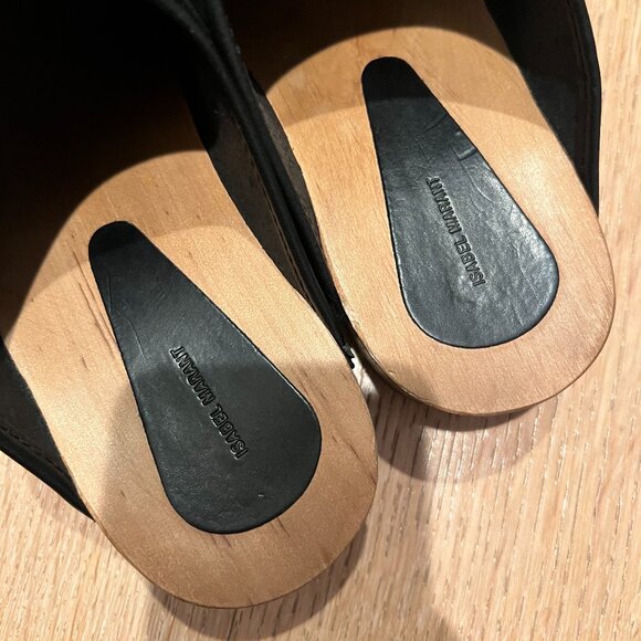 Isabel Marant Thalie Clogs In Black Leather - Picture 3 of 7